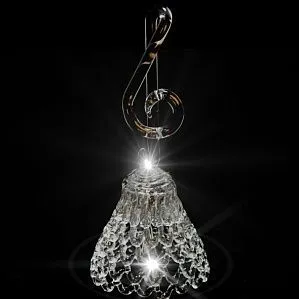 Гусь Хрустальный GH-M010 Колокольчик хрустальный «Скрипичный ключ», средний.