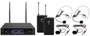 Axelvox DWS7000HT (LT Bundle) Радиосистема с двумя головными и двумя петличными микрофонами.